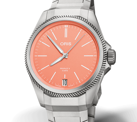 Oris ProPilot X Calibre 400 Watch with Salmon Dial