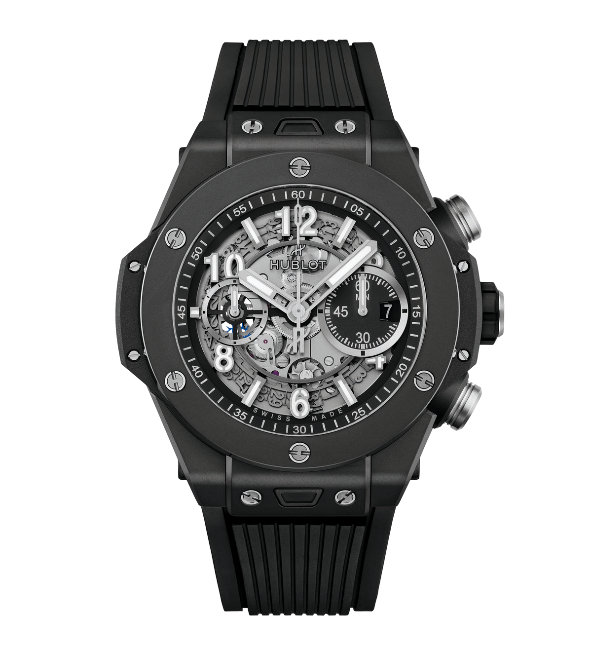Hublot Big Bang Unico Black Magic, 44mm with Rubber Strap