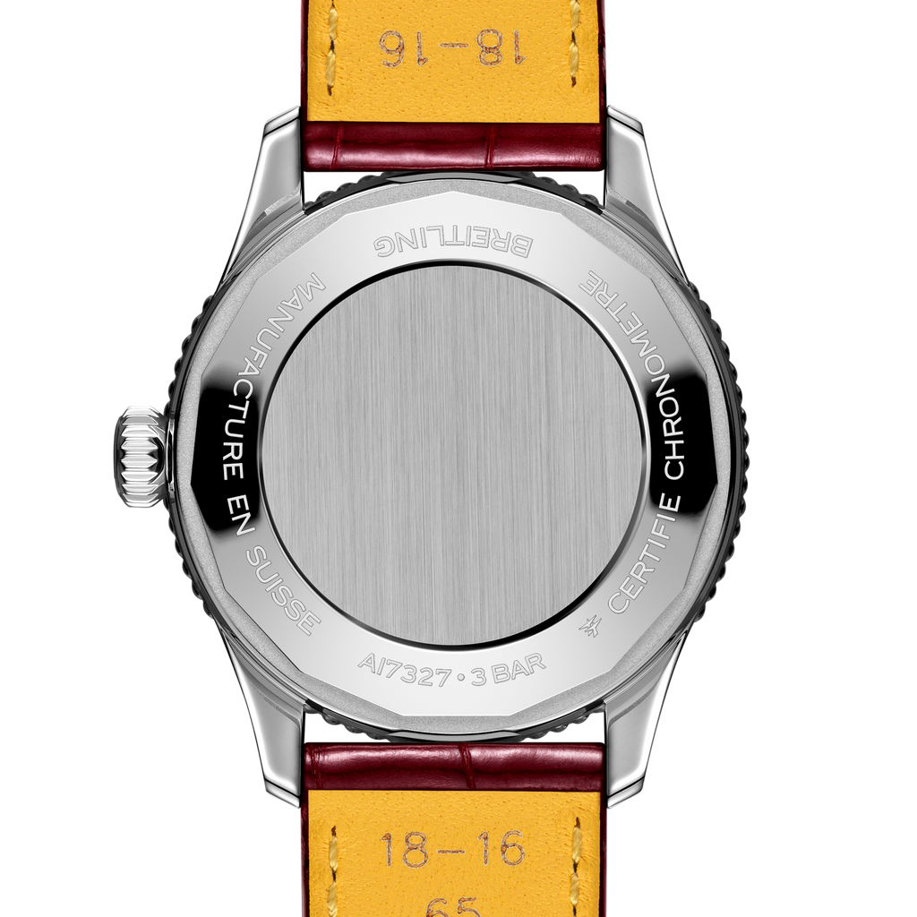 Breitling Navitimer Automatic 36mm Watch with Burgundy Leather Strap