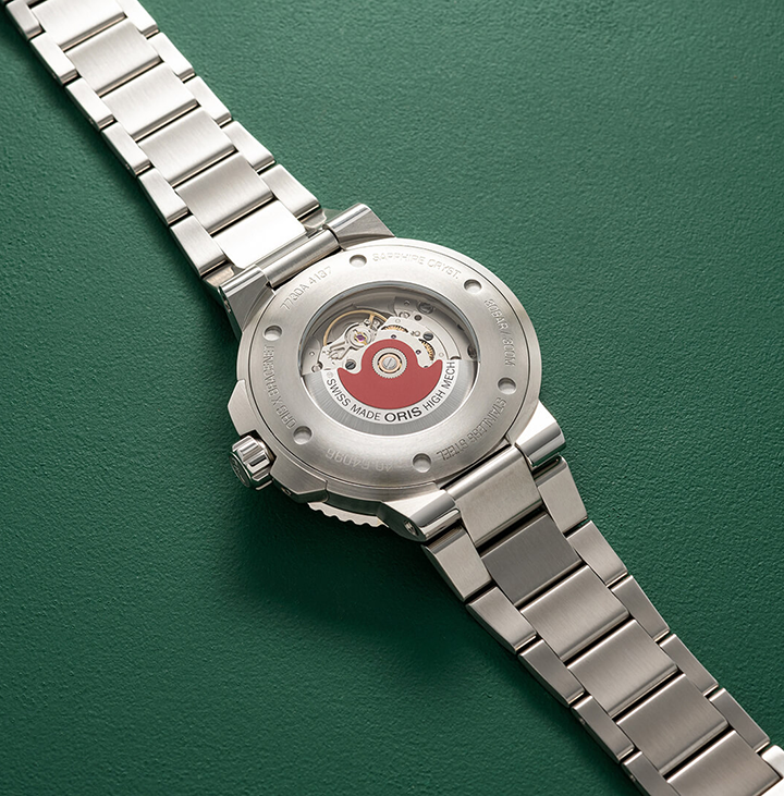 Oris X Bracenet Watch with Green Dial, 36.5mm
