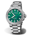 Oris X Bracenet Watch with Green Dial, 36.5mm