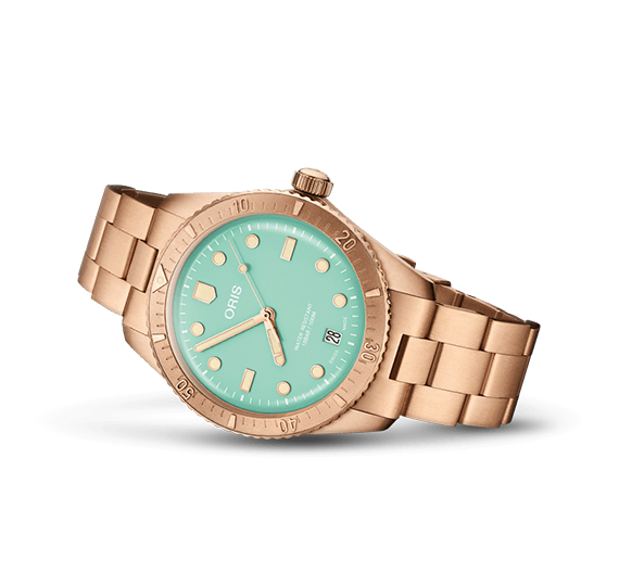Oris Divers Sixty-Five Watch with Bronze Bracelet