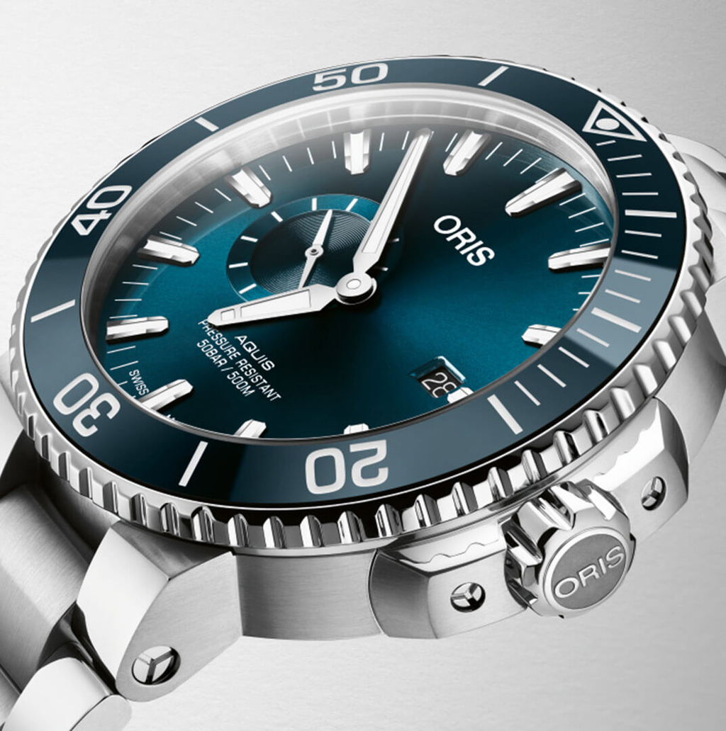Oris Aquis Small Second, Date Watch with Blue Dial, 45.5mm