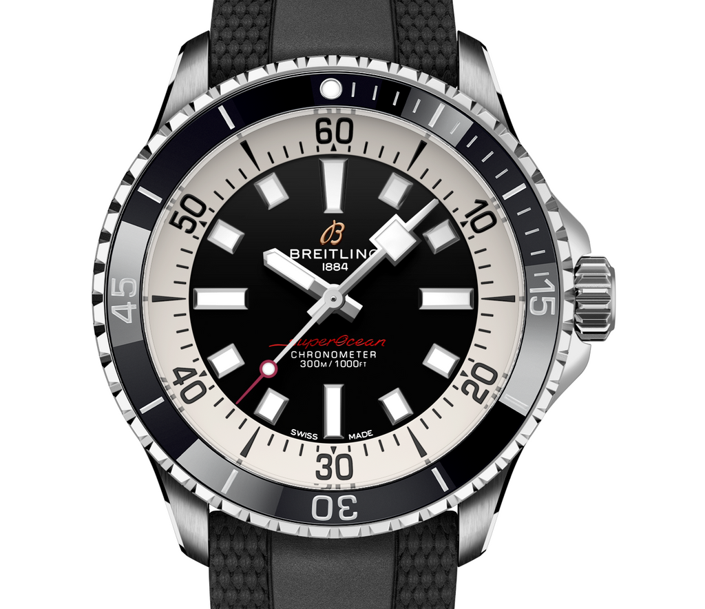 Breitling Superocean Black Rubber Watch, 42mm