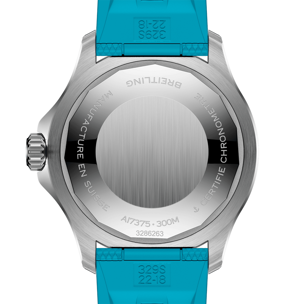 Breitling Superocean Automatic 42 Watch with Turquoise Rubber Strap