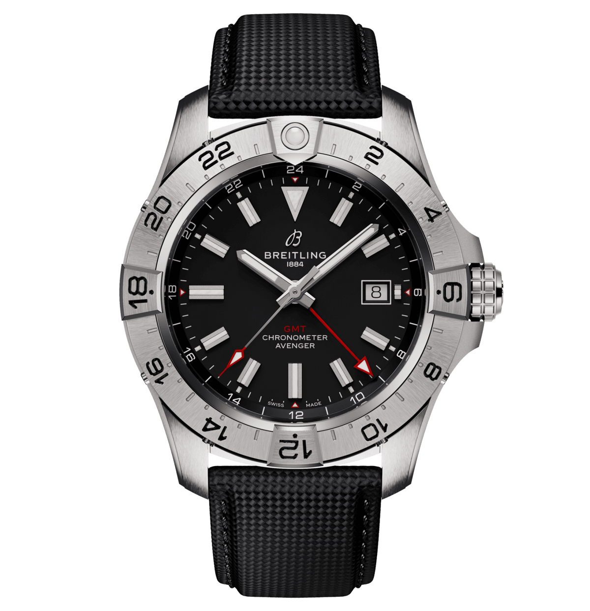 Breitling Avenger Automatic GMT 44 Watch with Black Dial