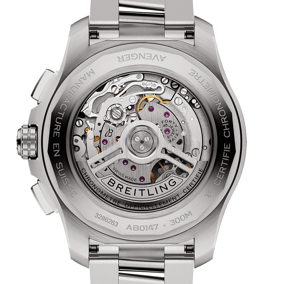 Breitling Avenger B01 Chronograph 44 Watch with Stainless Steel Bracelet