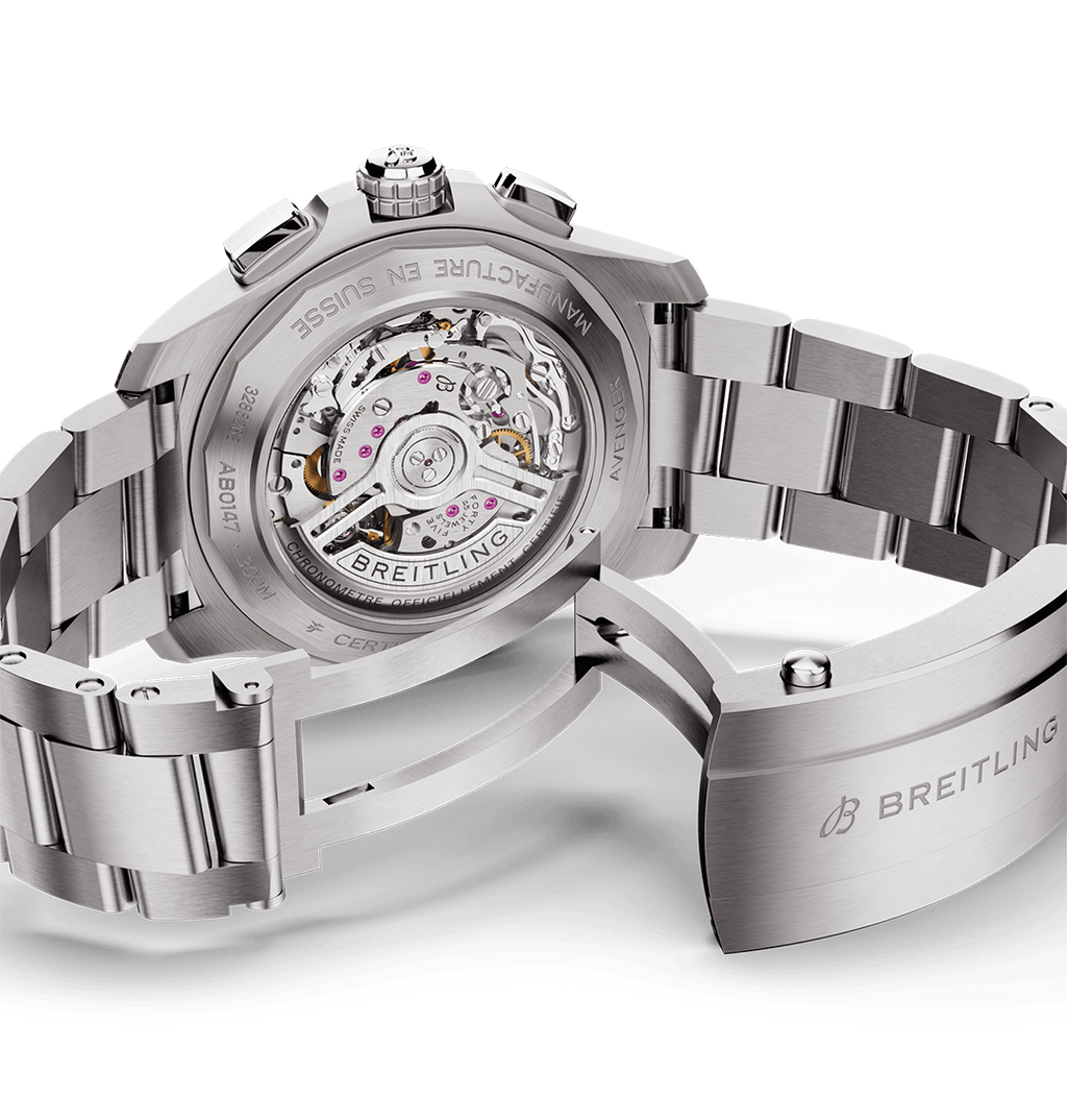 Breitling Avenger B01 Chronograph 44 Watch with Stainless Steel Bracelet