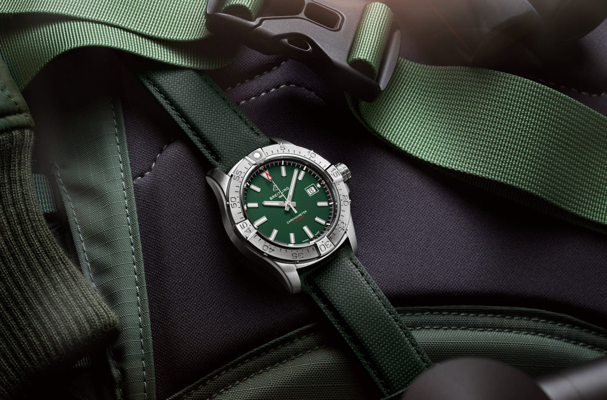 Breitling Avenger Automatic 42mm Watch with Green Strap