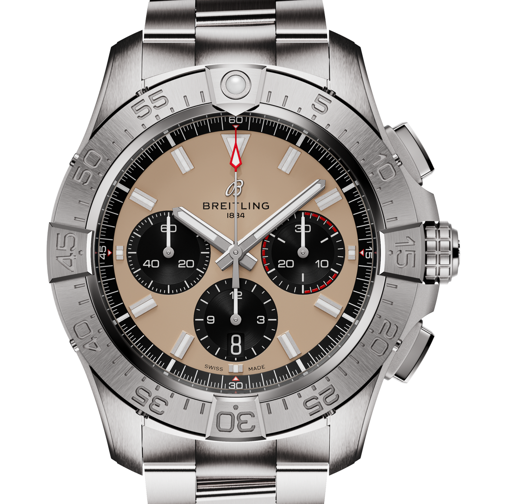 Breitling Avenger B01 Chronograph 44mm Watch with Beige Dial
