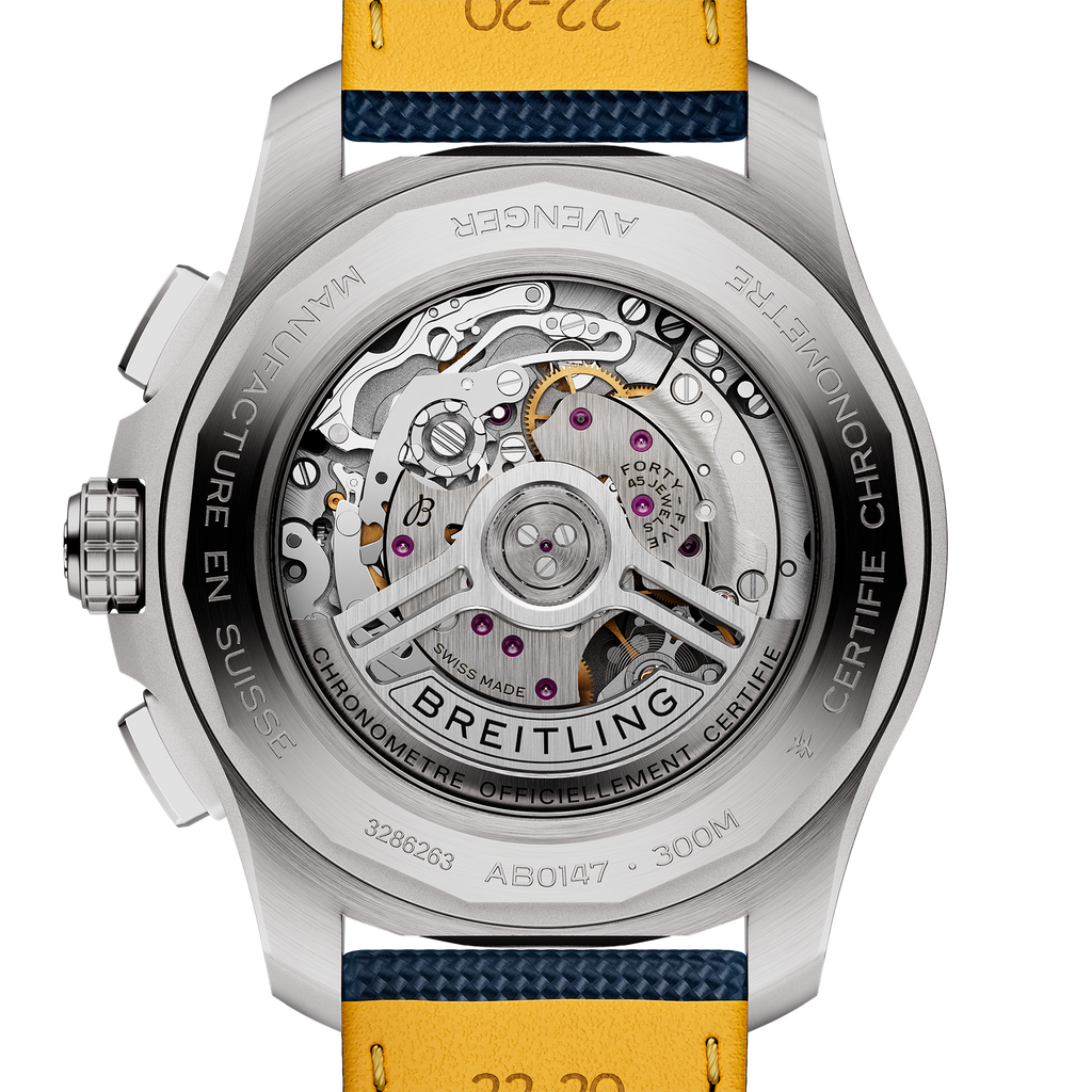Breitling Avenger B01 Chronograph 44mm Watch with Blue Strap