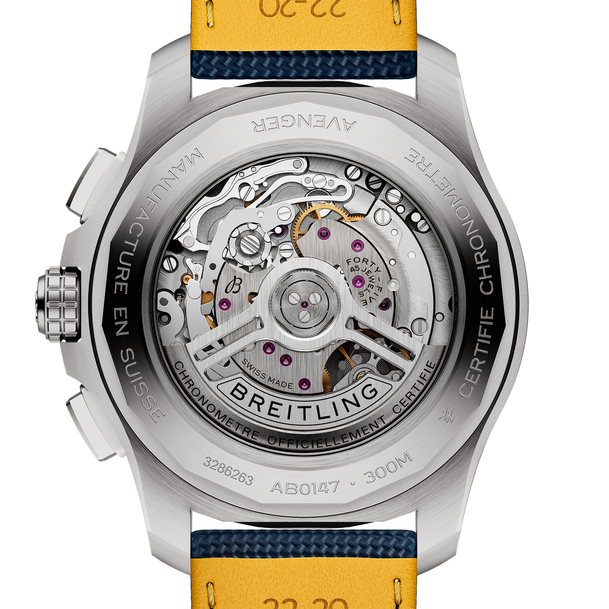 Breitling Avenger B01 Chronograph 44mm Watch with Blue Strap