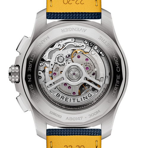 Breitling Avenger B01 Chronograph 44mm Watch with Blue Strap
