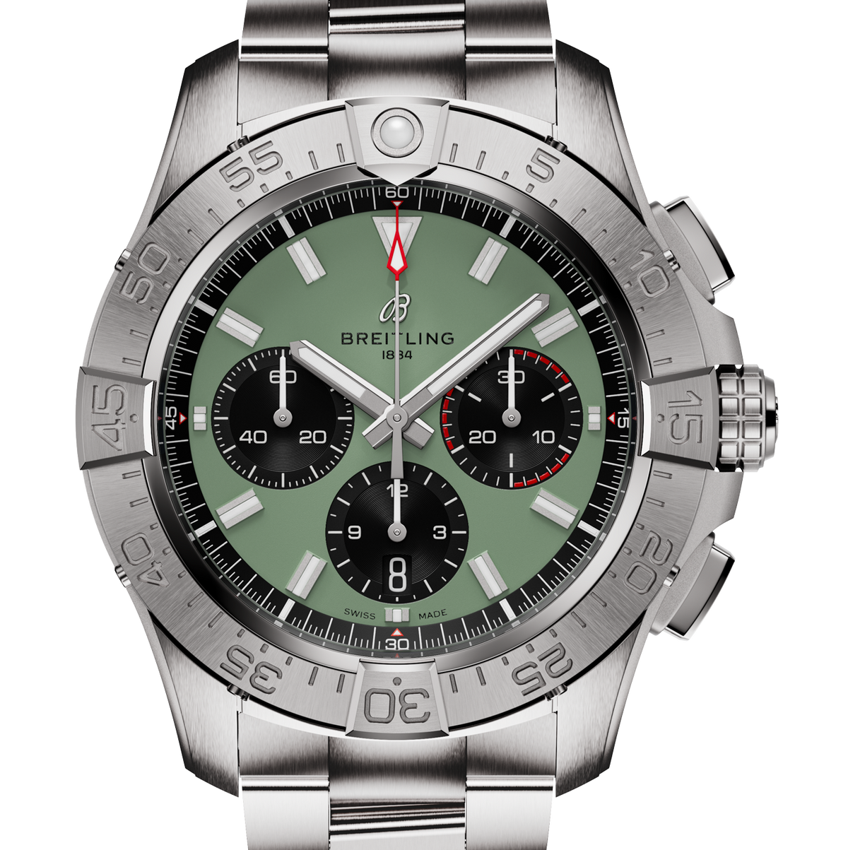 Breitling Avenger B01 Chronograph 44mm Watch with Green Dial