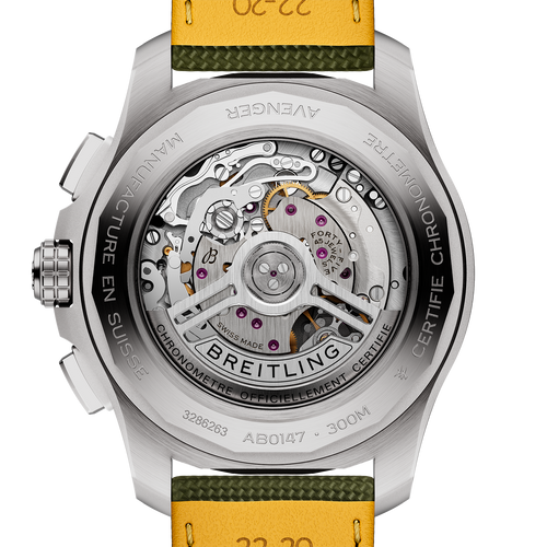 Breitling Avenger B01 Chronograph 44mm Watch with Green Strap