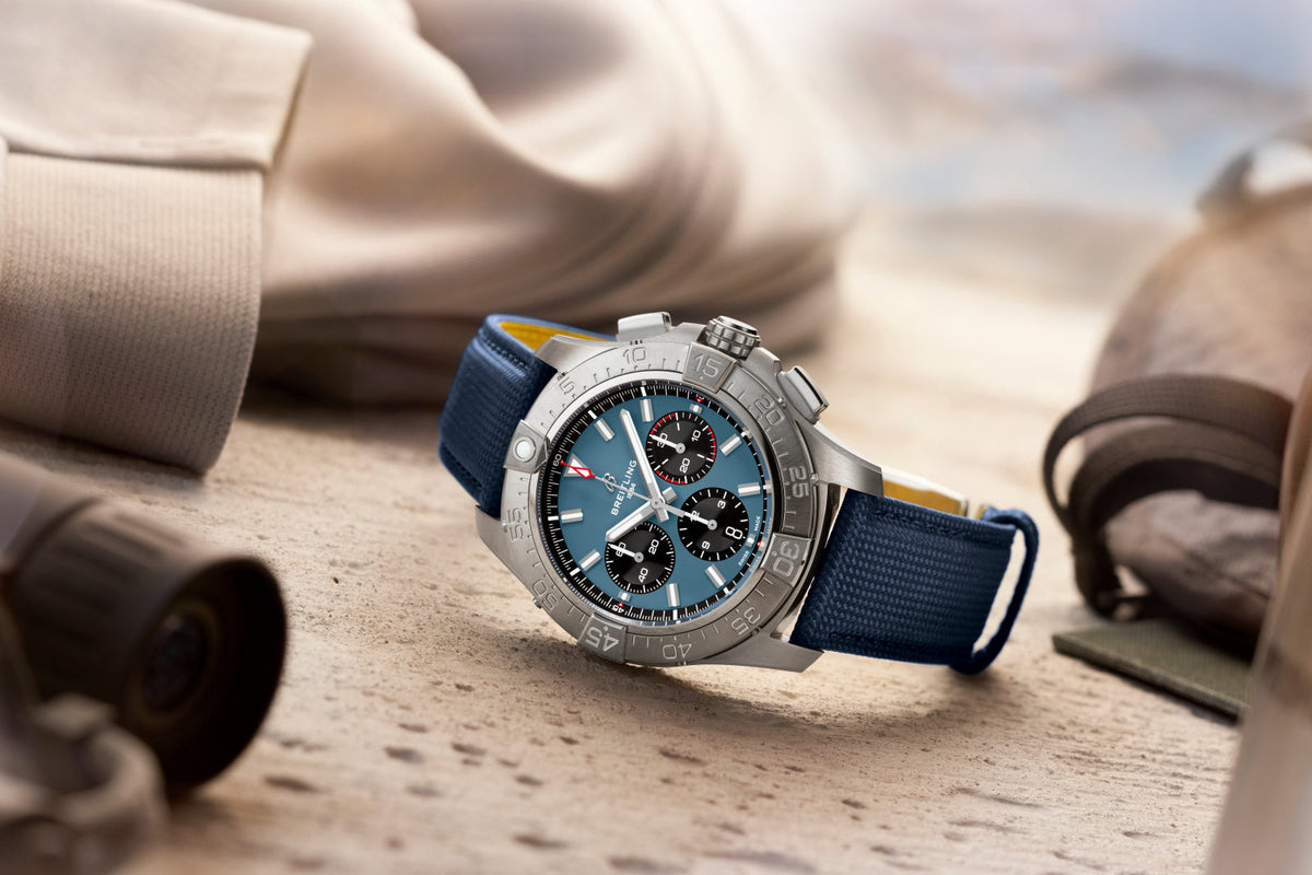 Breitling Avenger B01 Chronograph 44mm Watch with Blue Strap