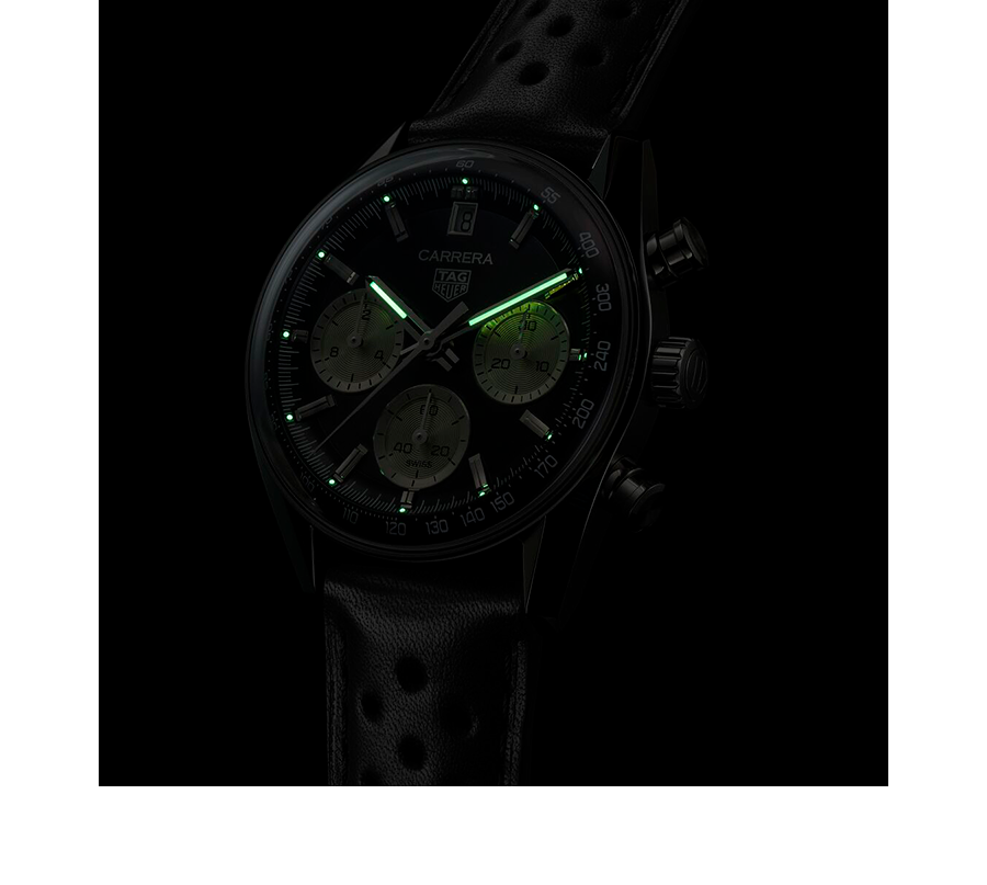 TAG Heuer Carrera Chronograph Watch with Black Dial