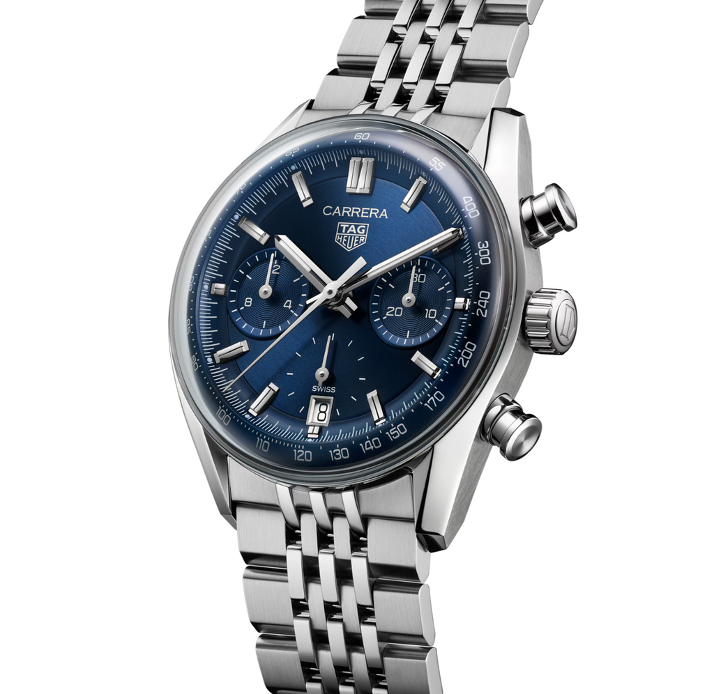TAG Heuer Carrera Chronograph Watch with Blue Dial