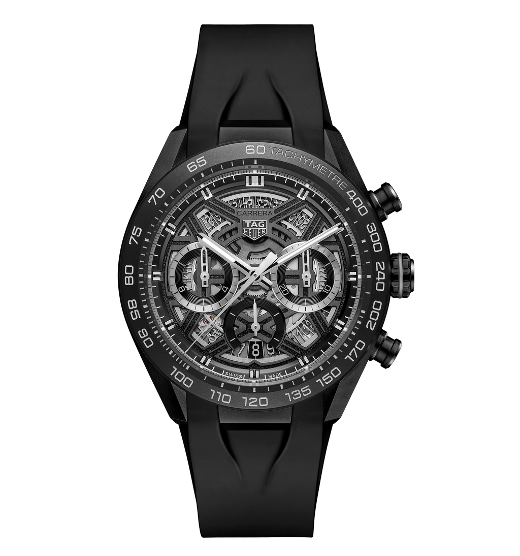 TAG Heuer Carrera Chronograph Extreme Sport Watch with Black Rubber Strap
