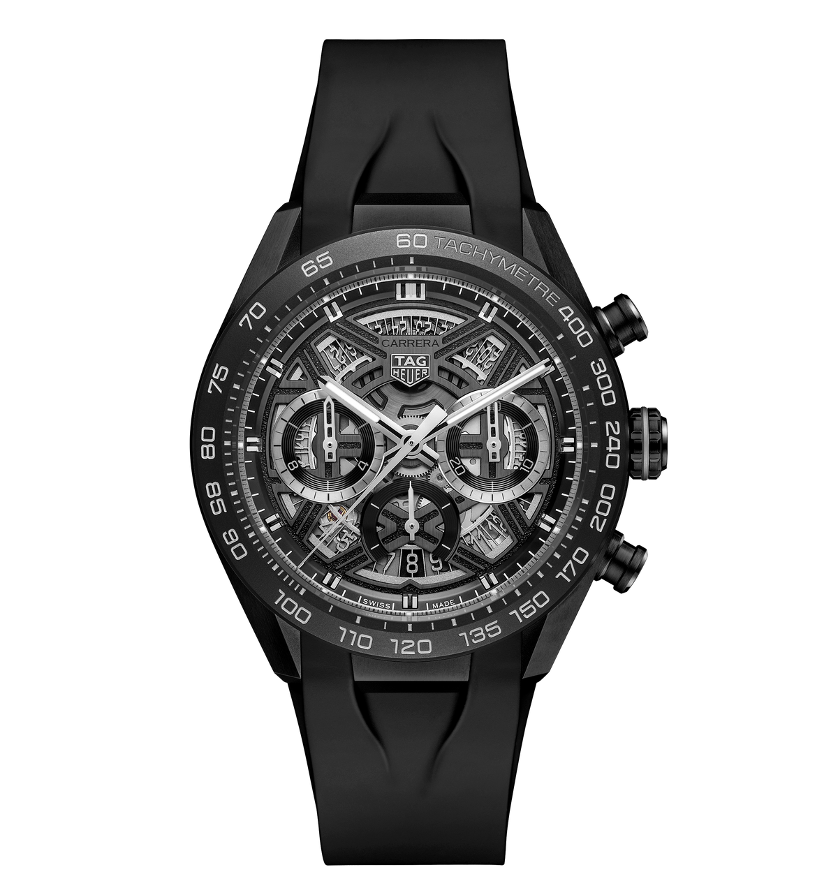 TAG Heuer Carrera Chronograph Extreme Sport Watch with Black Rubber Strap