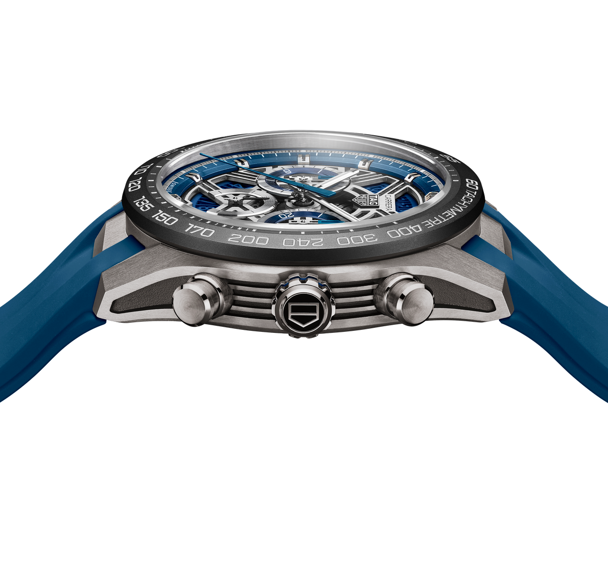 TAG Heuer Carrera Chronograph Extreme Sport Watch with Blue Rubber Strap