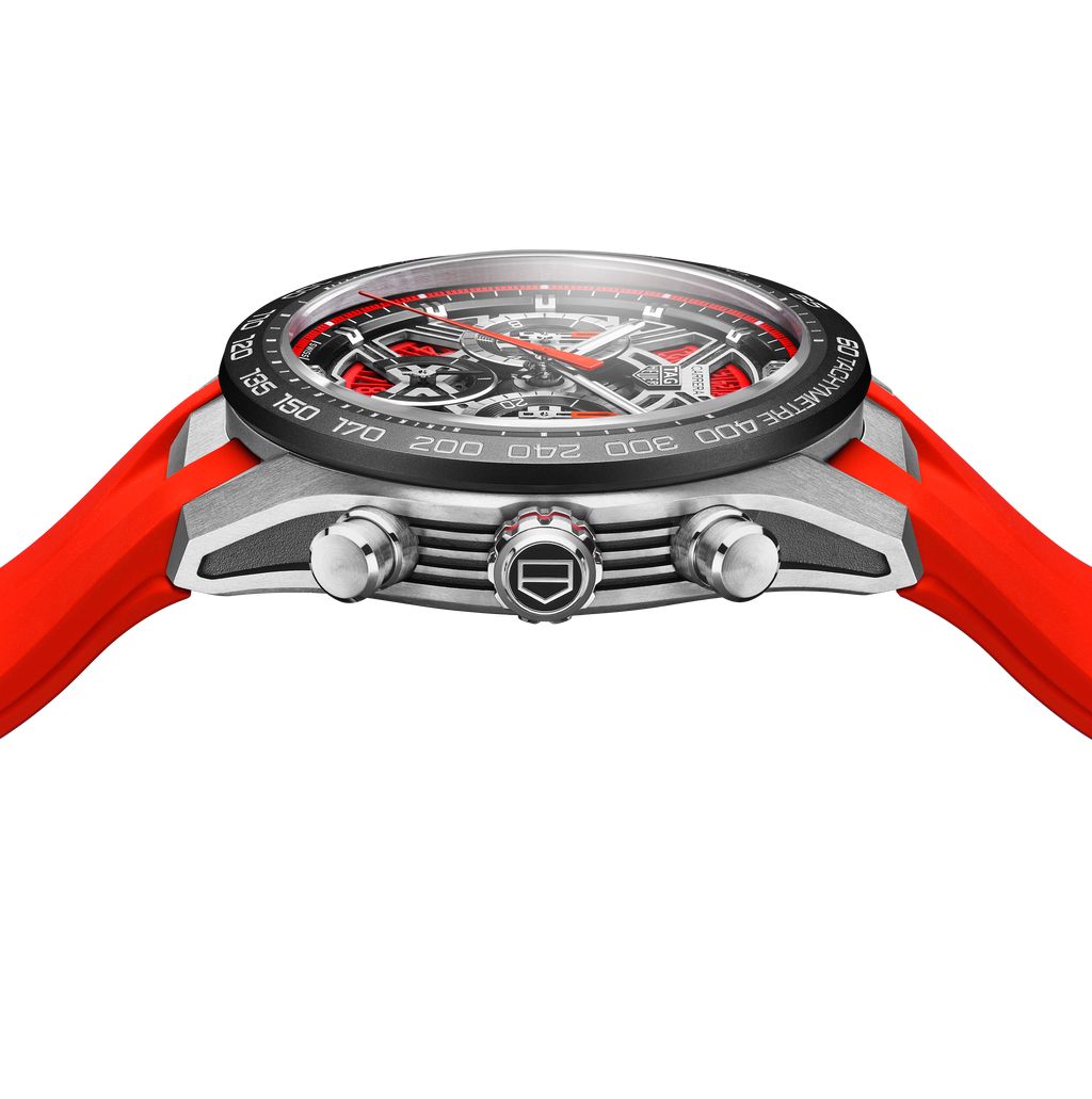 TAG Heuer Carrera Chronograph Extreme Sport Watch with Orange Rubber Strap