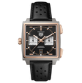 TAG Heuer Monaco Chronograph Watch with Sunray Brushed Black Dial