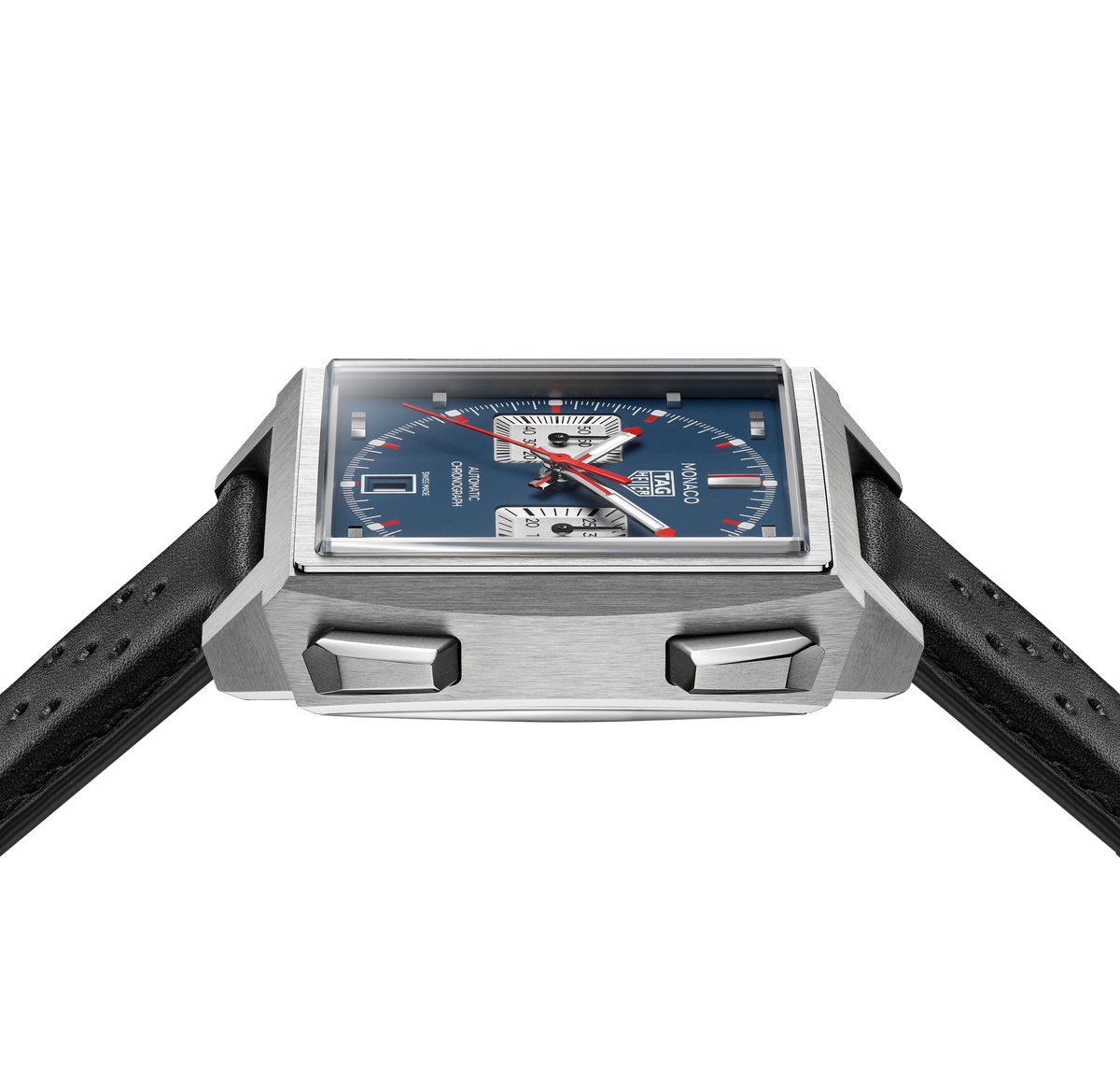 TAG Heuer Monaco Chronograph Watch with Blue Opalin Dial