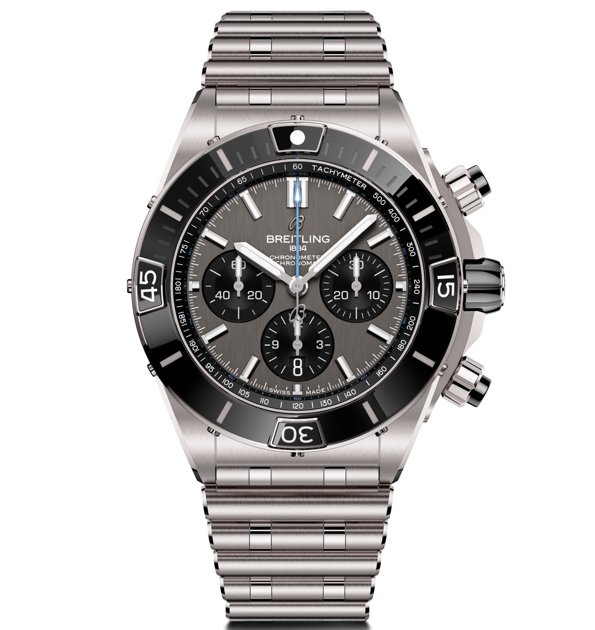 Breitling Super Chronomat B01 44 Watch with Titanium Rouleaux Bracelet