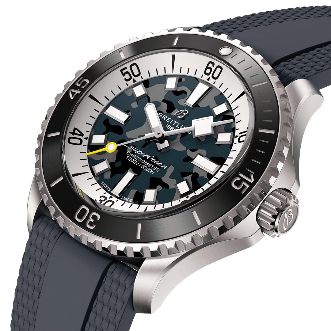 Breitling Superocean Automatic 46 Super Diver Watch with Camo Dial