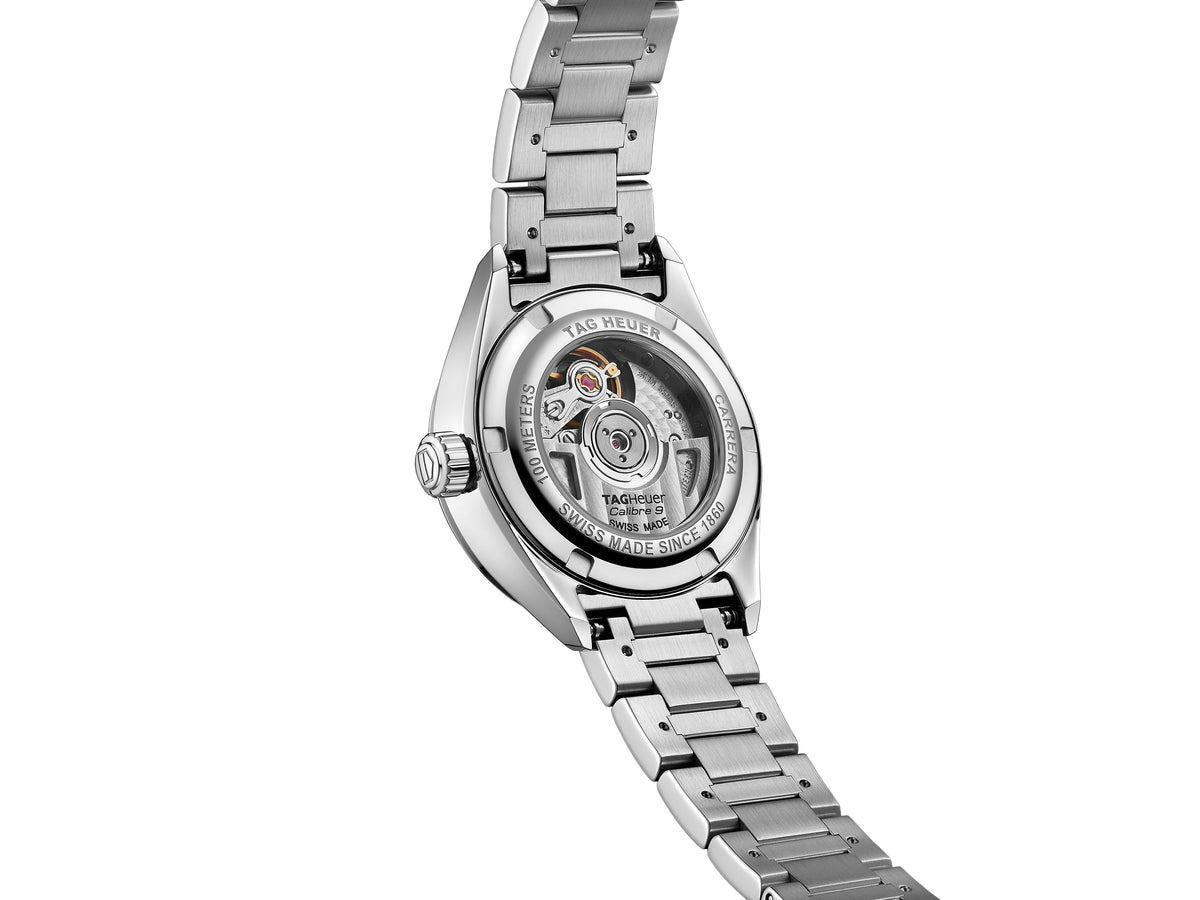 TAG Heuer Carrera Calibre 9 Automatic Ladies' Blue Steel Watch, 29mm