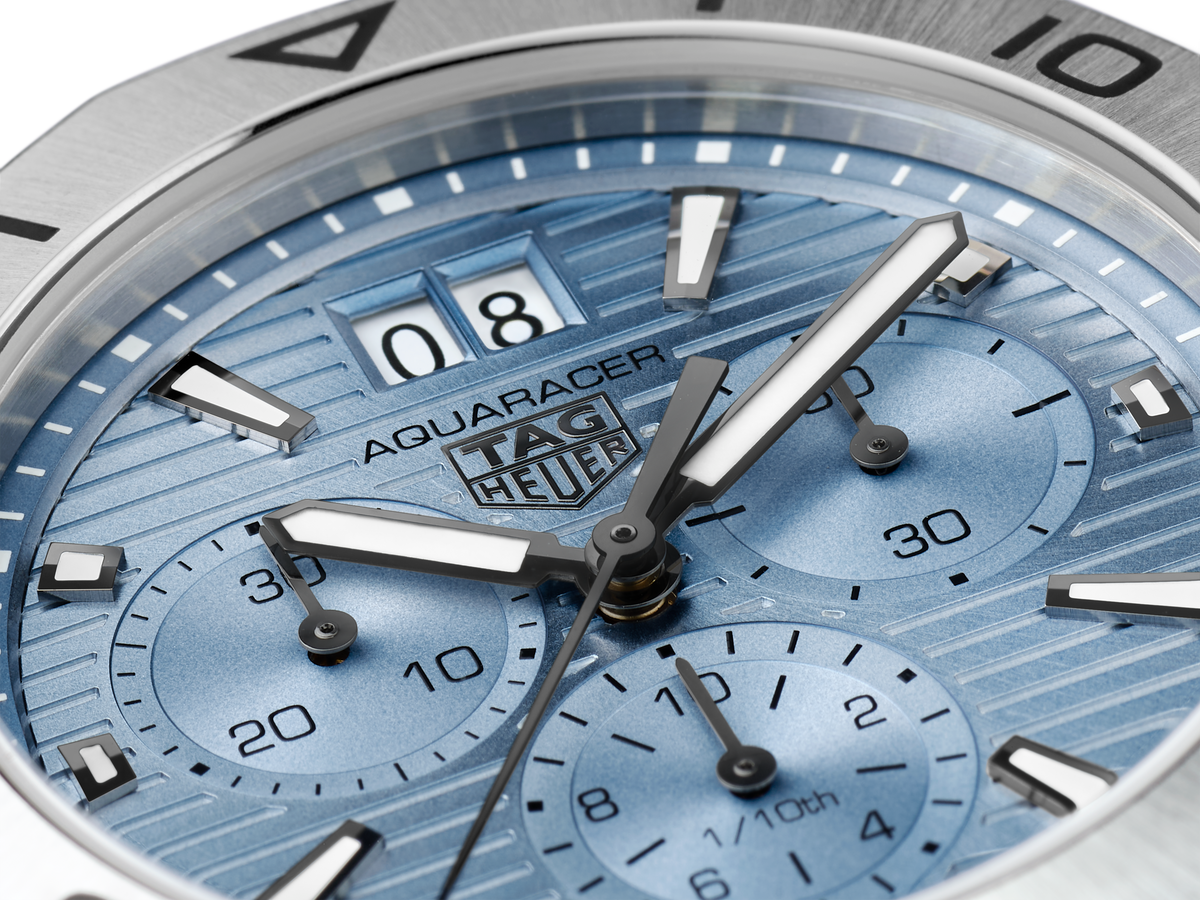 TAG Heuer Aquaracer Professional 200 Date Watch with Light Blue Dial