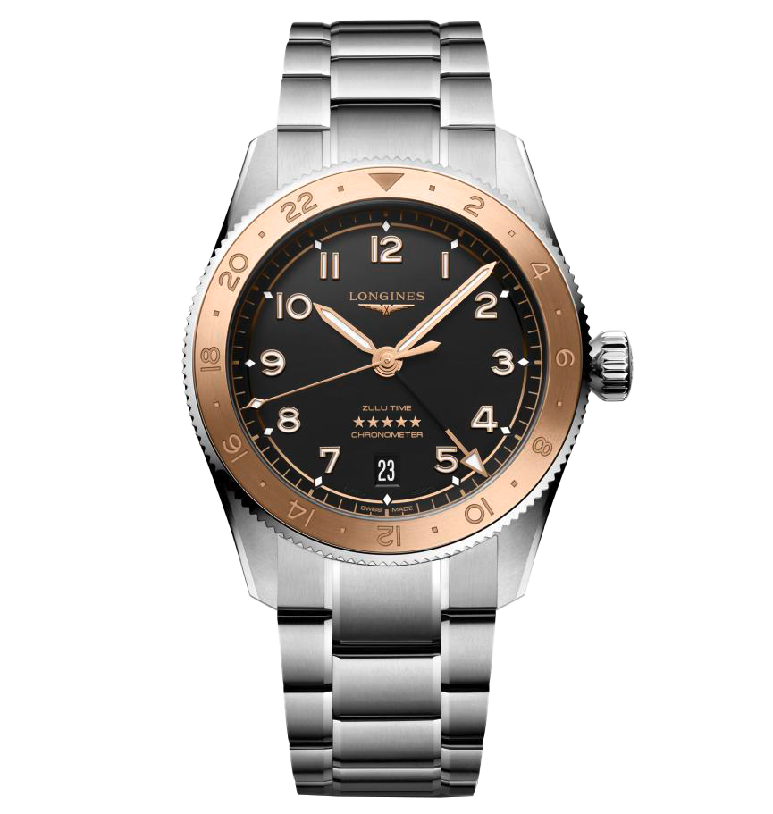 Longines Spirit Zulu Time 1925, 39mm Watch with Black Dial