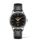 Longines Flagship Heritage Collection 38mm Automatic Black Dial Gent's Watch with Alligator Strap