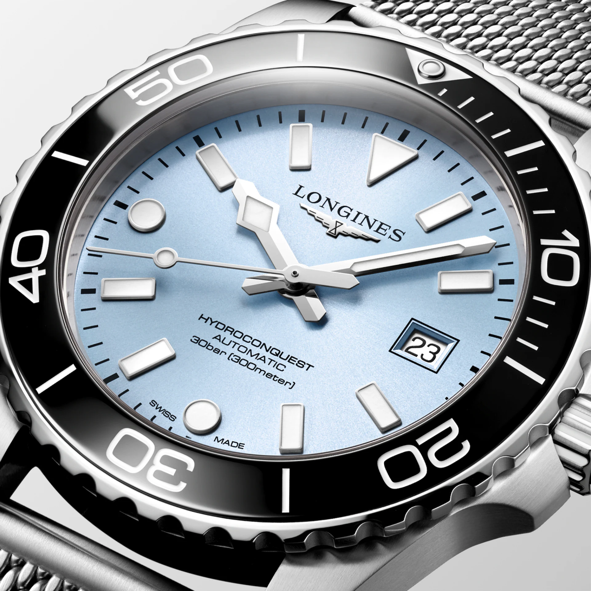 Longines Hydroconquest 42mm Watch with Frosted Blue Dial