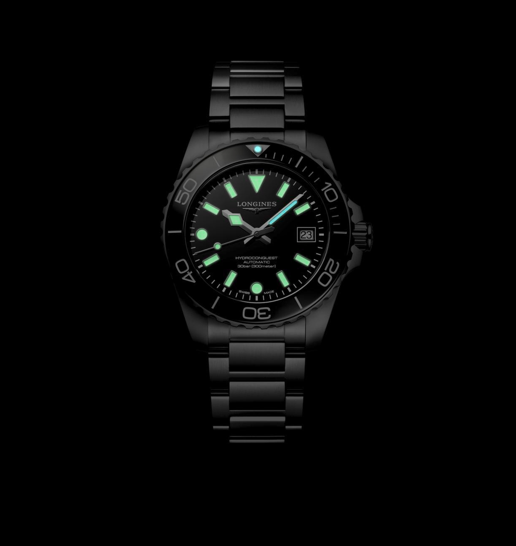 Longines Hydroconquest 39mm Watch with Stainless Steel Bracelet