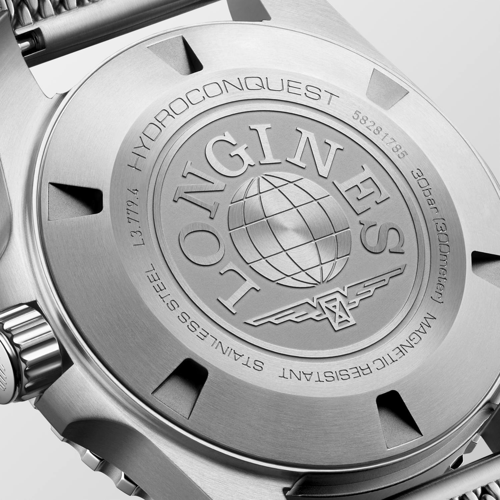 Longines Hydroconquest 39mm Watch with Black Dial