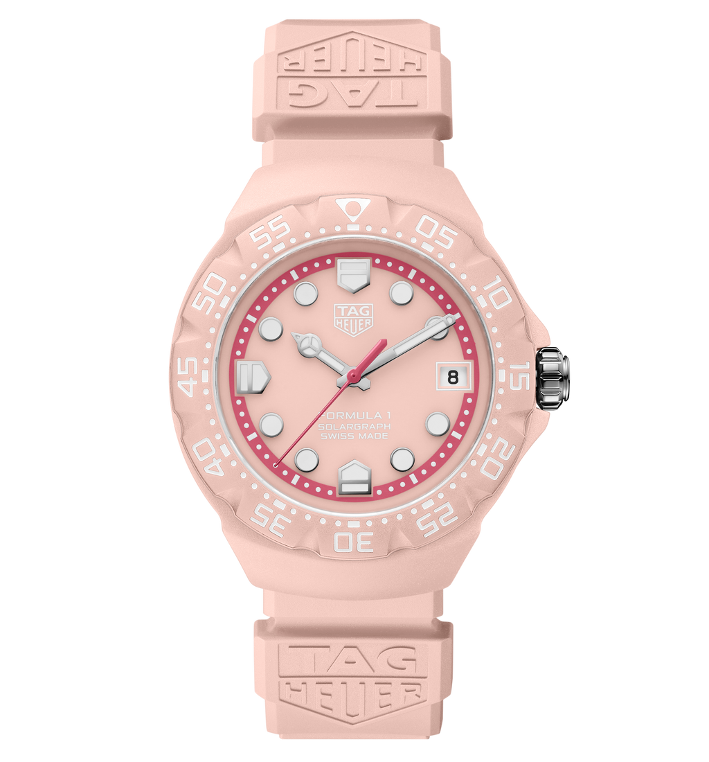 TAG Heuer Formula 1 Solargraph Watch with Light Pink Dial, Limited Edition