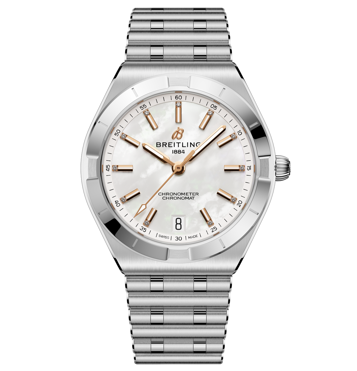 Breitling Chronomat Automatic 36 Watch with Mother of Pearl Dial
