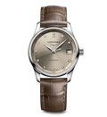 Longines Master 34mm Watch with Beige Dial