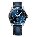 Longines Spirit Zulu Time 42mm Watch with Blue Leather Strap