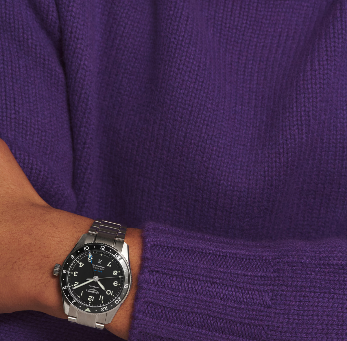 Longines Spirit Zulu Time 42mm Watch with Black Dial