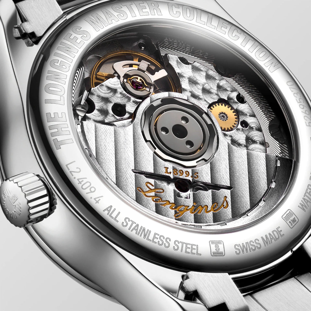 Longines Master Moonphase 34mm Watch with Mother-of-Pearl Dial