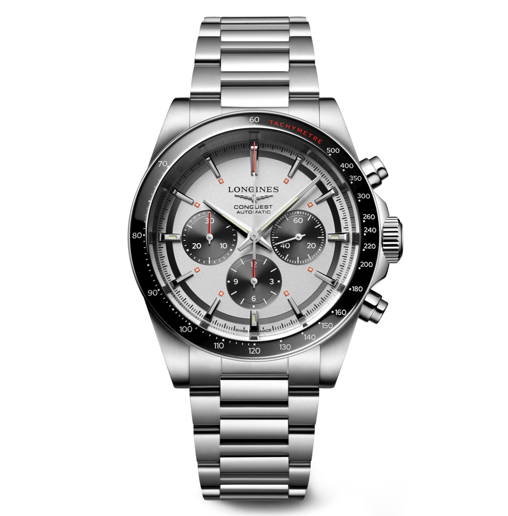 Longines Conquest 42mm Watch with Panda Dial