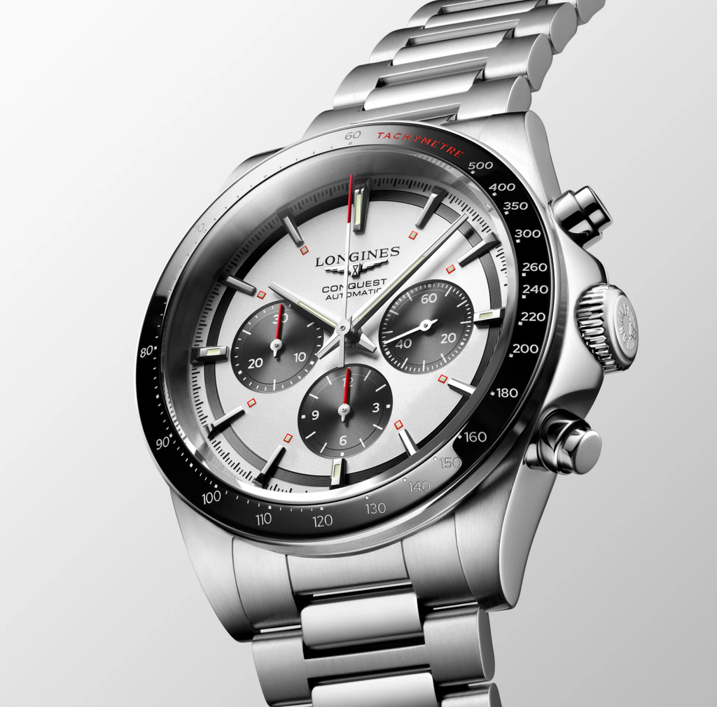 Longines Conquest 42mm Watch with Panda Dial
