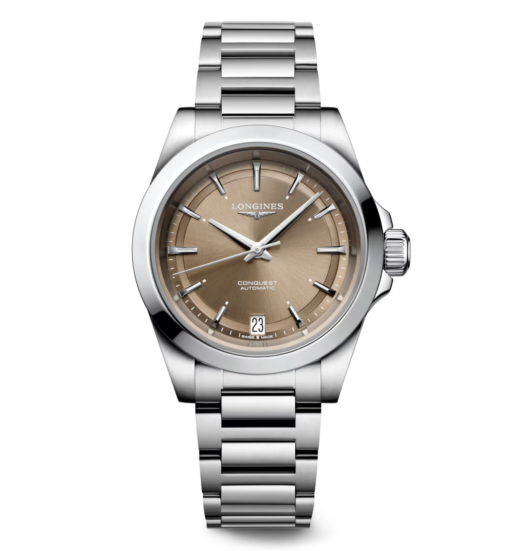Longines Conquest 34mm Watch with Bronze Dial