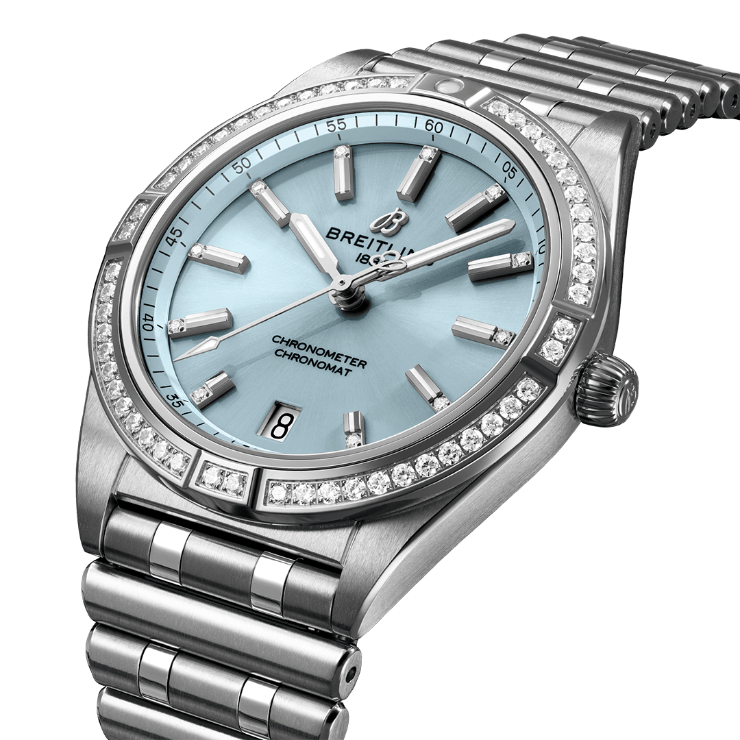 Breitling Chronomat Automatic 36 Watch with Stainless Steel & 18K White Gold Bracelet