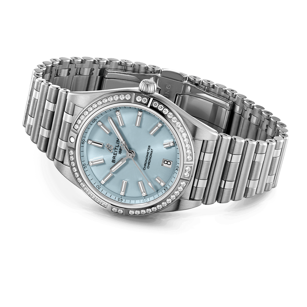 Breitling Chronomat Automatic 36 Watch with Stainless Steel & 18K White Gold Bracelet