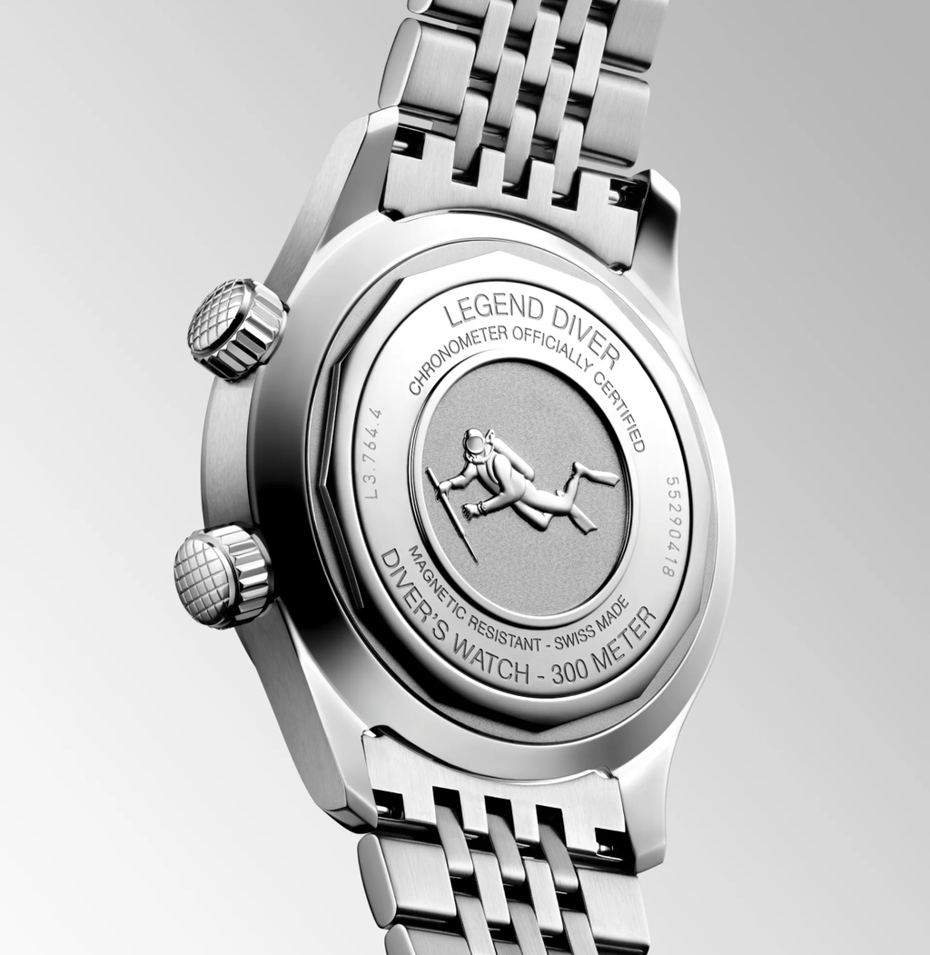 Longines Legend Diver 39mm Watch with Black Dial