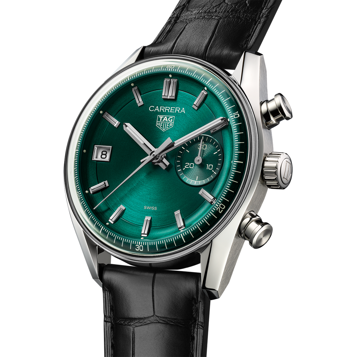TAG Heuer Carrera Chronograph Watch with Teal Dial
